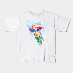 Colorful Watercolor Jellyfish Kids T-Shirt